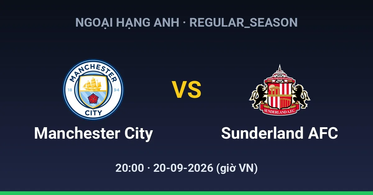 Manchester City FC vs Sunderland AFC